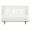 W4901WL,DaVinci,Marley 3-In-1 Convertible Crib in White Finish and Walnut Legs