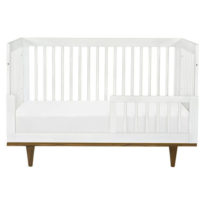 W4901WL,DaVinci,Marley 3-In-1 Convertible Crib in White Finish and Walnut Legs