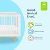 W4901WN,DaVinci,Marley 3-In-1 Convertible Crib in White Finish and Natural Legs