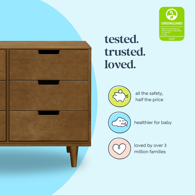 W4926L,DaVinci,Marley 6-Drawer Double Dresser in Walnut