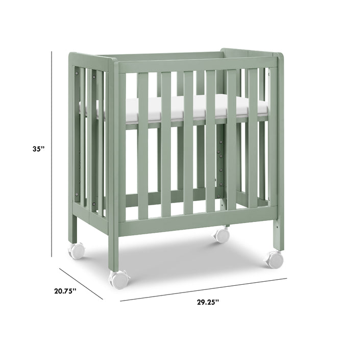 F11980LS,Carter's,Colby GROW 6-in-1 Convertible Bassinet to Crib in Light Sage