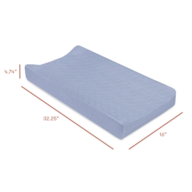 T29637DP,Babyletto,Dewdrop Quilted Muslin Changing Pad Cover in GOTS Certified Organic Cotton