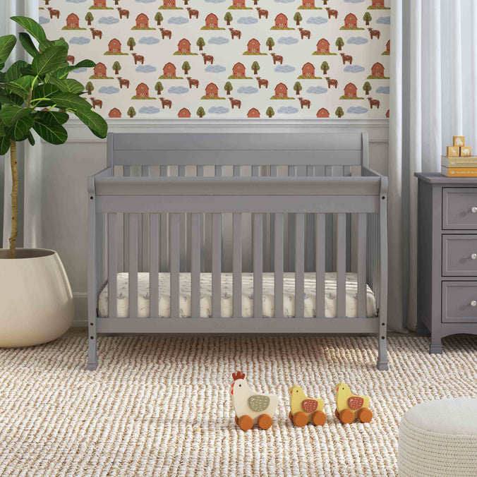 M5501G,DaVinci,Kalani 4-in-1 Convertible Crib in Grey Finish