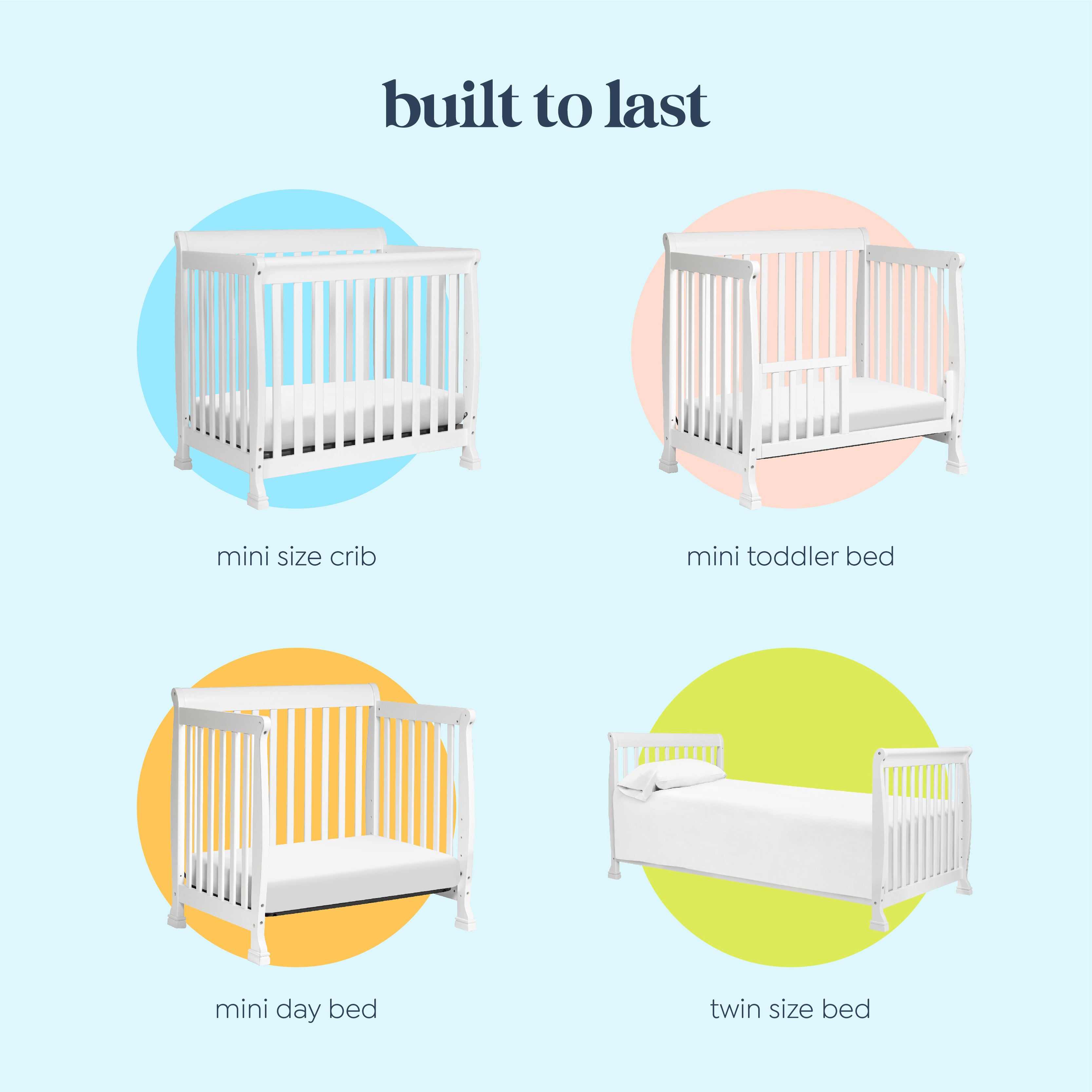 Kalani 4 in 1 Convertible Mini Crib DaVinci Baby