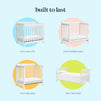 M5598W,DaVinci,Kalani 4-in-1 Convertible Mini Crib in White Finish