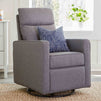 M19787SHG,DaVinci,Gabby Pillowback Swivel Glider in Shadow Grey