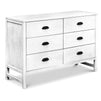 M13516CGW,DaVinci,Fairway 6-Drawer Double Dresser in Cottage White