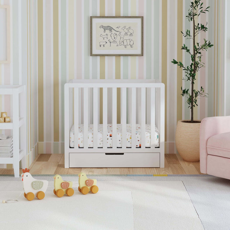 Colby 4-in-1 Convertible Mini Crib with Trundle