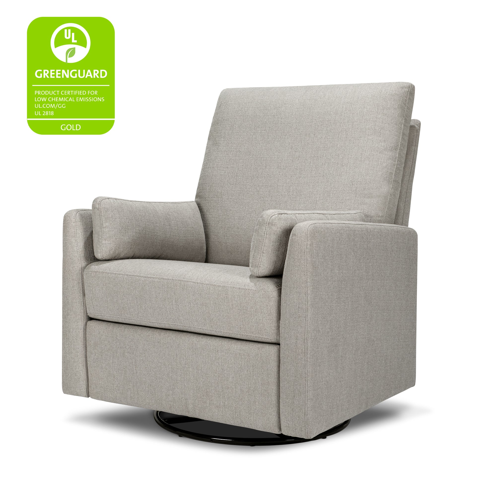 F24687PFTGRY,Carter's,Ethan Swivel Recliner in Performance Grey Linen