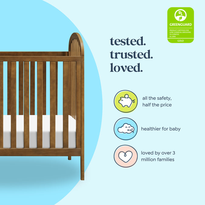 M23901L,DaVinci,Beau 3-in-1 Convertible Crib in Walnut