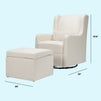 F18787WB,Carter's,Adrian Swivel Glider with Storage Ottoman in Ivory Boucle