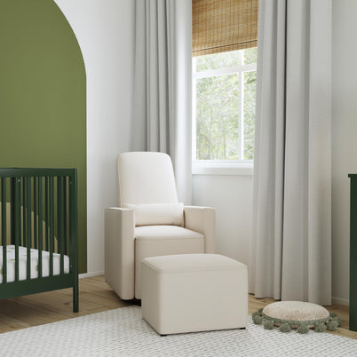 Olive Glider and Ottoman