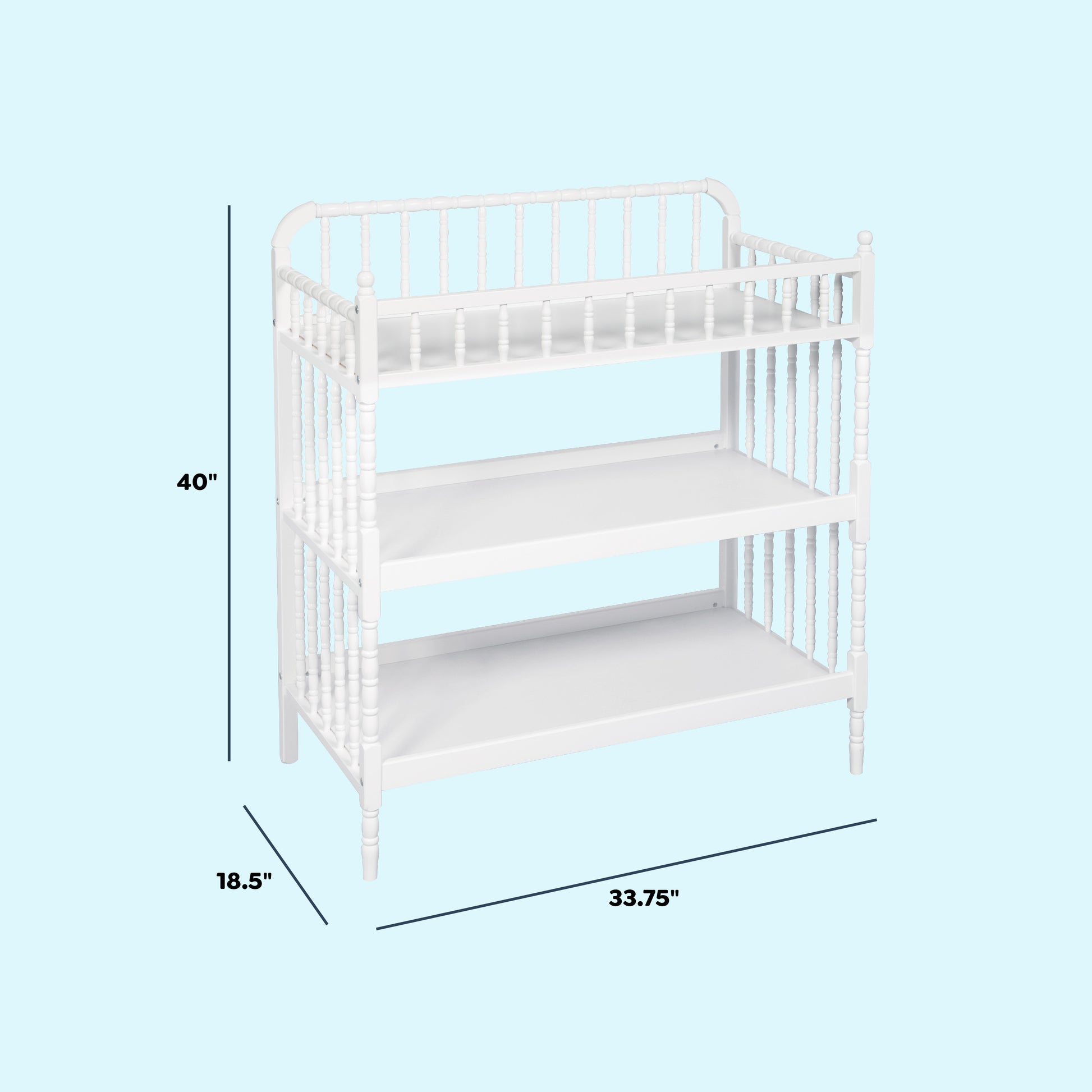 M0302WP,DaVinci,Jenny Lind Changing Table in White Finish