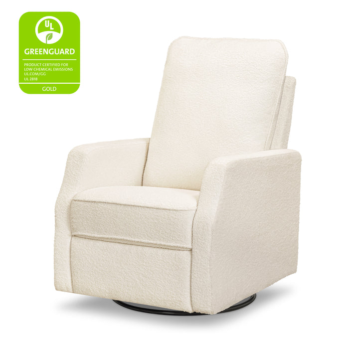 M33187CCB,DaVinci,Lucas Pillowback Swivel Recliner in Cozy Cream Boucle