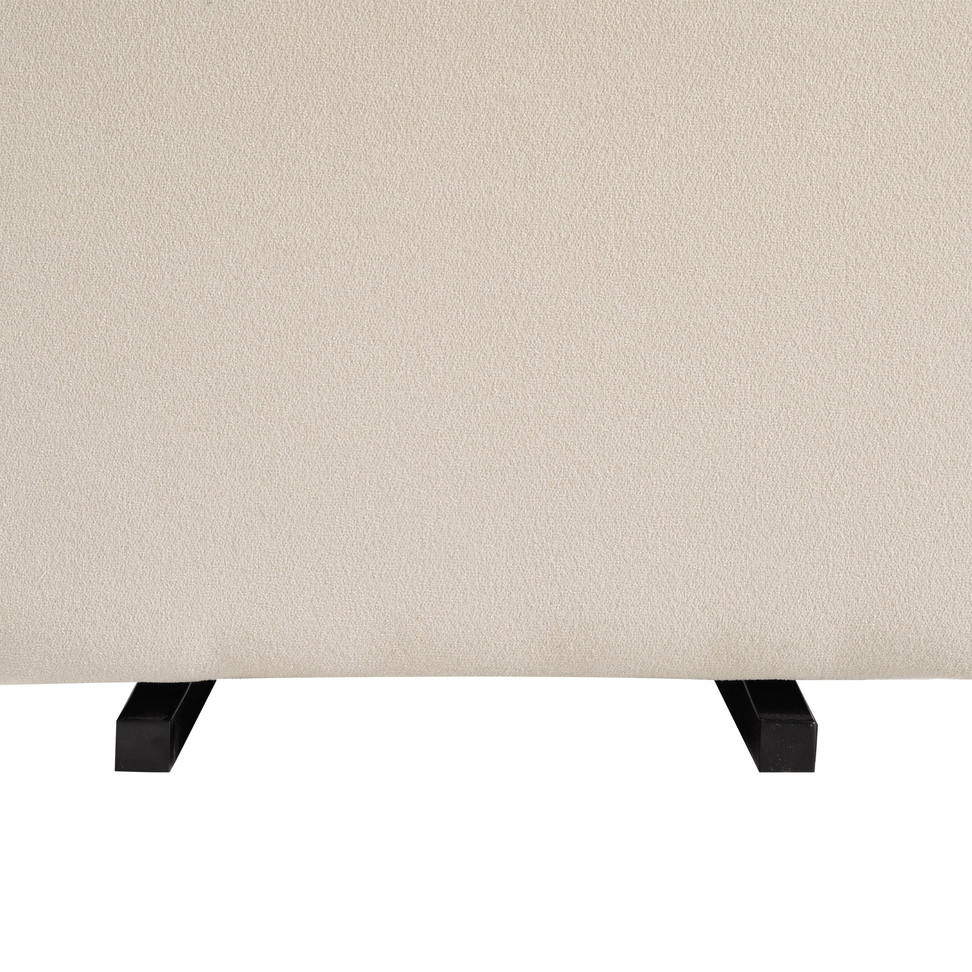 M13985CM,DaVinci,Davinci Universal Gliding Ottoman in Cream Finish with Cream Piping