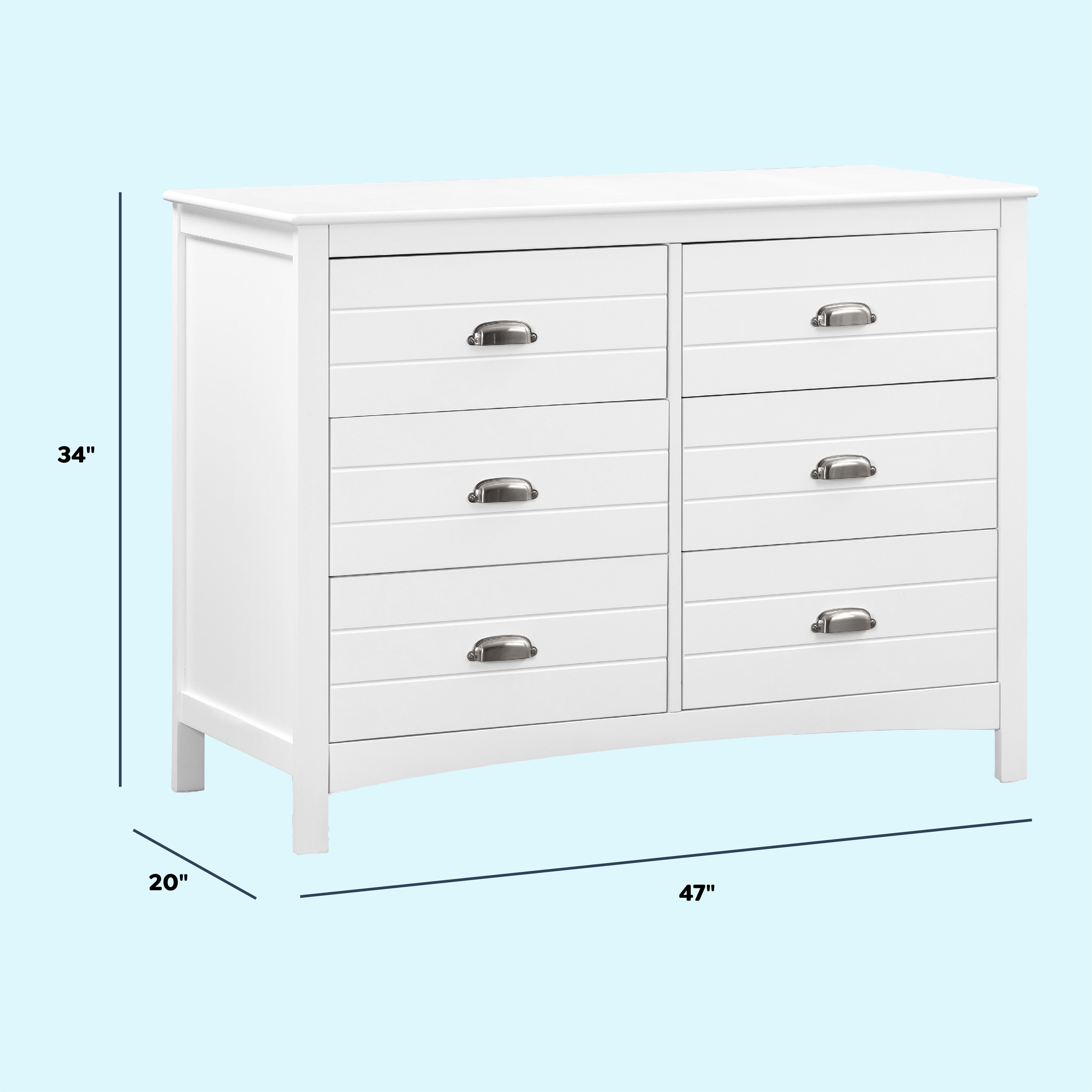 Carter s Nolan 6 Drawer Double Dresser DaVinci Baby