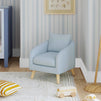 M30703HBLLF,DaVinci,Nina Kids Chair in Heathered Blue with Light Wood Feet