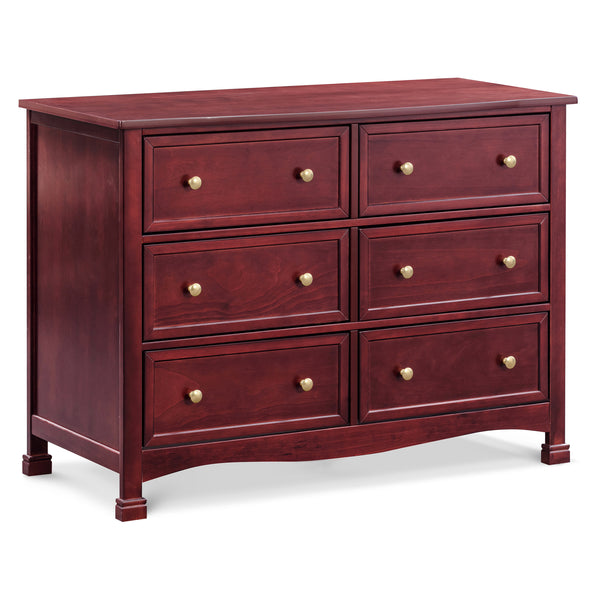 M5529CT,Kalani 6-Drawer Double Wide Dresser in Chestnut Finish Rich Cherry