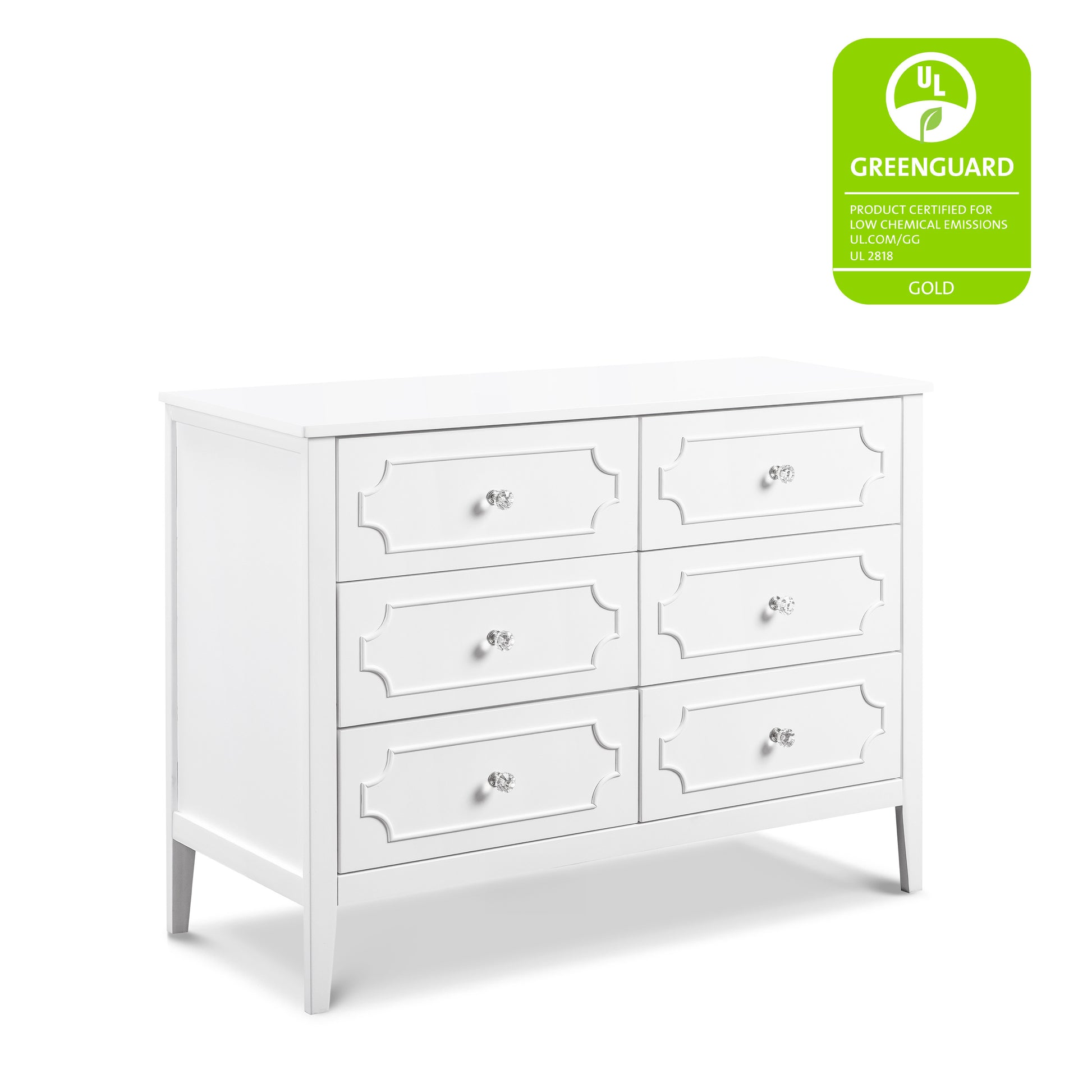 M11426W,DaVinci,Chloe Regency 6-Drawer Dresser in White