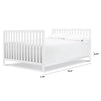 M5789W,The MDB Family,Hidden Hardware Twin/Full Size Bed Conversion Kit In White Finish