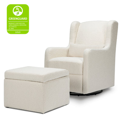 F18787WB,Carter's,Adrian Swivel Glider with Storage Ottoman in Ivory Boucle