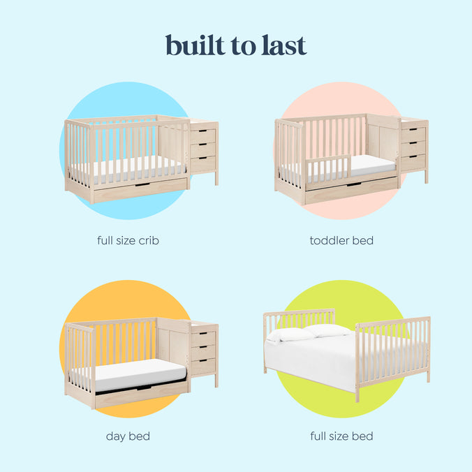 F11991NX,Colby 4-in-1 Convertible Crib & Changer Combo in Washed Natural