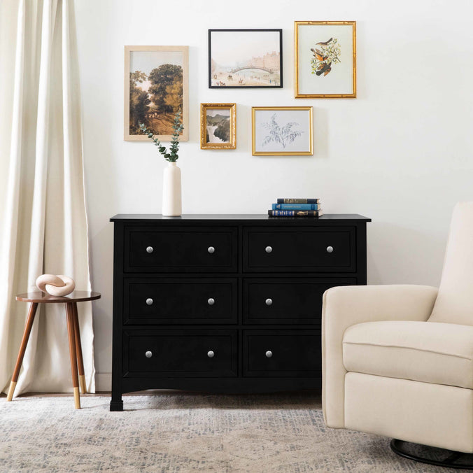 M5529E,DaVinci,Kalani 6-Drawer Double Wide Dresser in Ebony