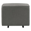 M13985GY,DaVinci,Davinci Universal Gliding Ottoman in Dark Grey Finish