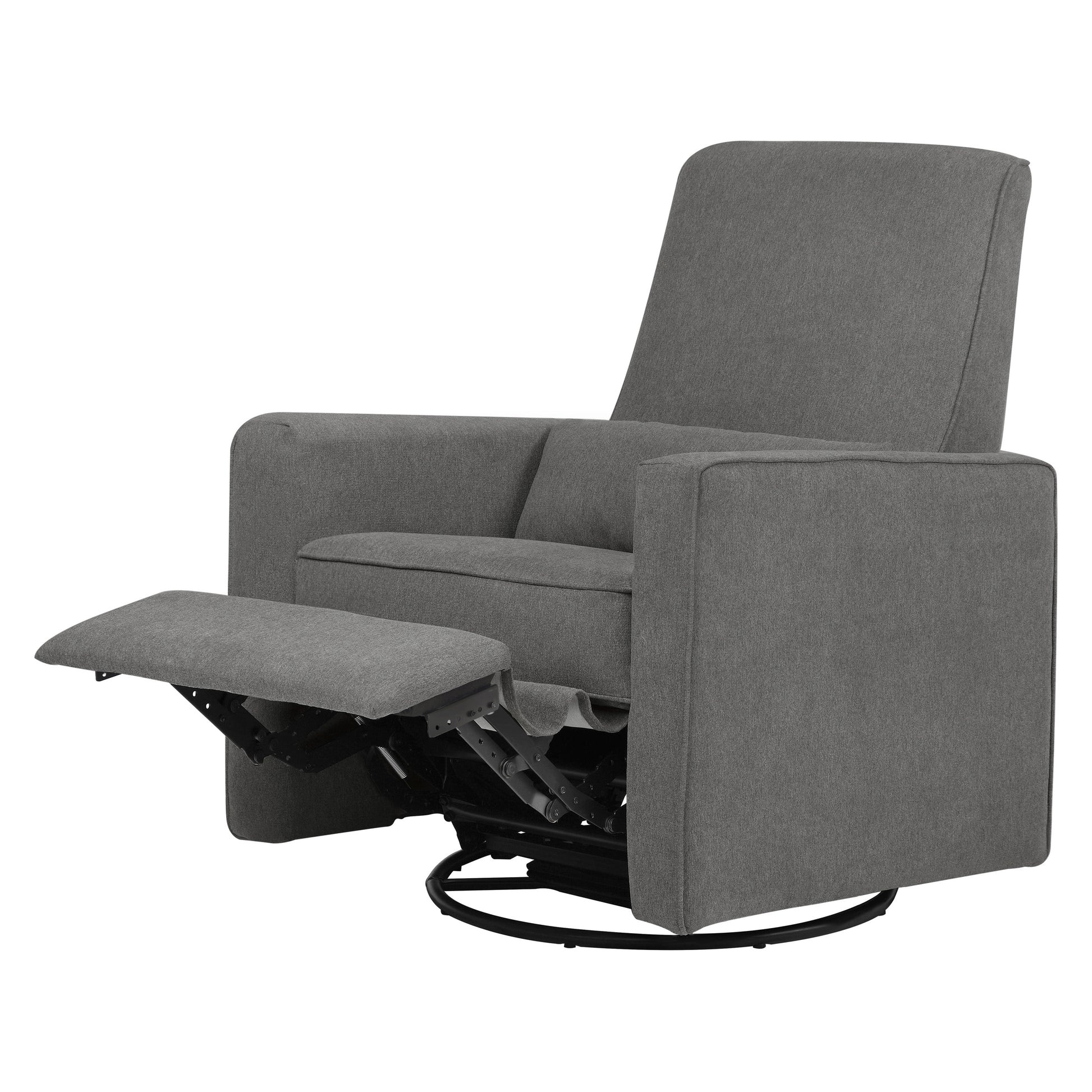 M10887GY,DaVinci,Piper Recliner in Dark Grey Finish w/Dark Grey Piping