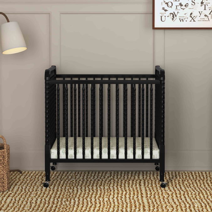 M7398E,DaVinci,Jenny Lind 3-in-1 Convertible Mini Crib in Ebony