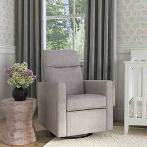 M19787MIG,DaVinci,Gabby Pillowback Swivel Glider in Misty Grey