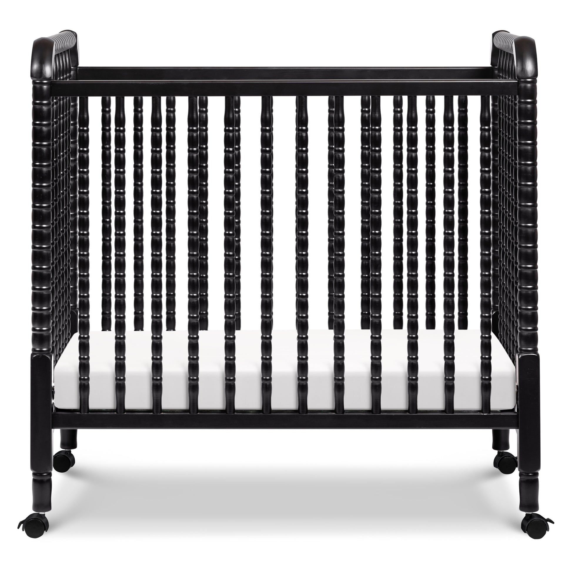 M7398E,DaVinci,Jenny Lind 3-in-1 Convertible Mini Crib in Ebony