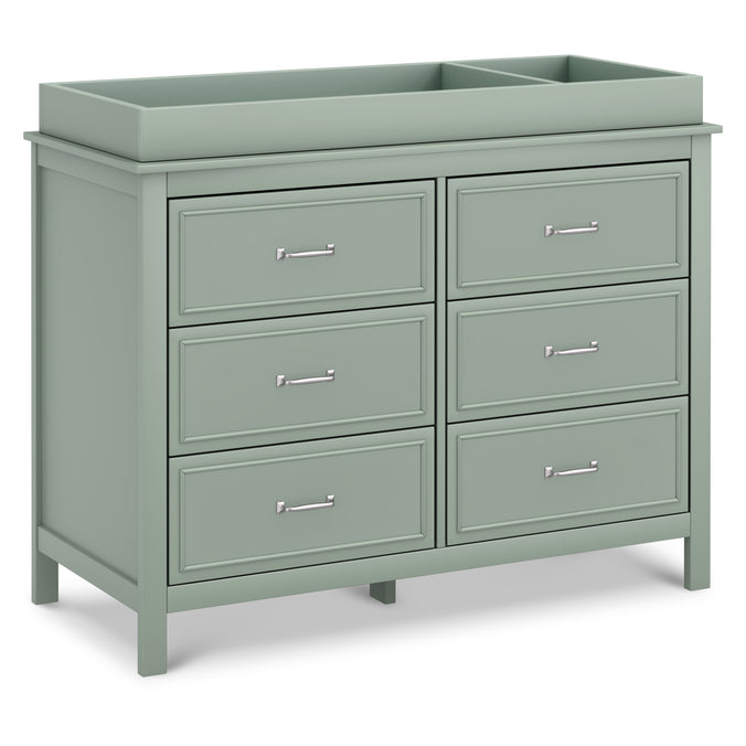 M12826LS,Charlie 6-Drawer Double Dresser in Light Sage