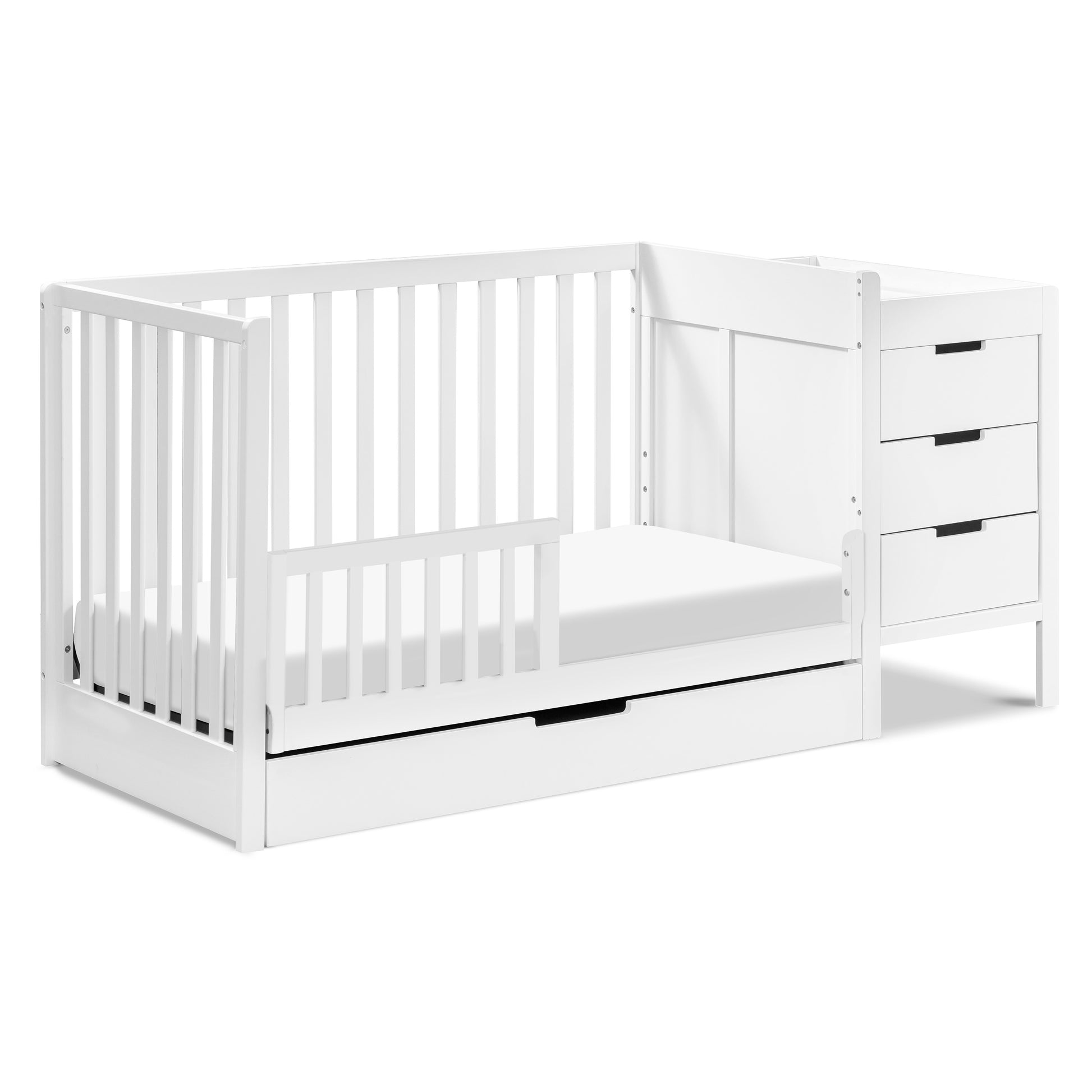 F11991W,Carter's,Colby 4-in-1 Convertible Crib & Changer Combo in White