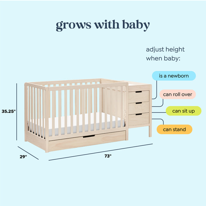 F11991NX,Colby 4-in-1 Convertible Crib & Changer Combo in Washed Natural