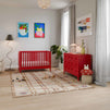 M27801TRD,DaVinci,Sammy Scallop 4-in-1 Convertible Crib in Strawberry Red