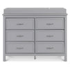 M12826G,DaVinci,Charlie 6-Drawer Double Dresser in Grey