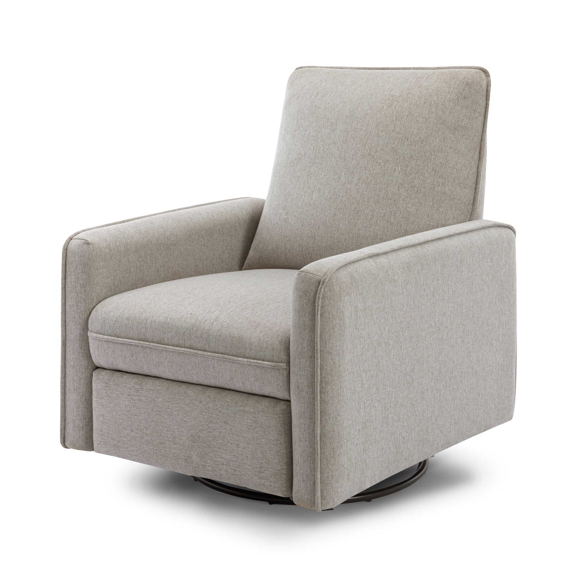 M19387PGEW,DaVinci,Penny Swivel Recliner in Performance Grey Eco-Weave