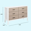 F23226WCWD,Carter's,Radley 6-Drawer Dresser in White & Coastwood