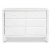 M7326W,DaVinci,Jenny Lind Spindle 6-Drawer Dresser in White