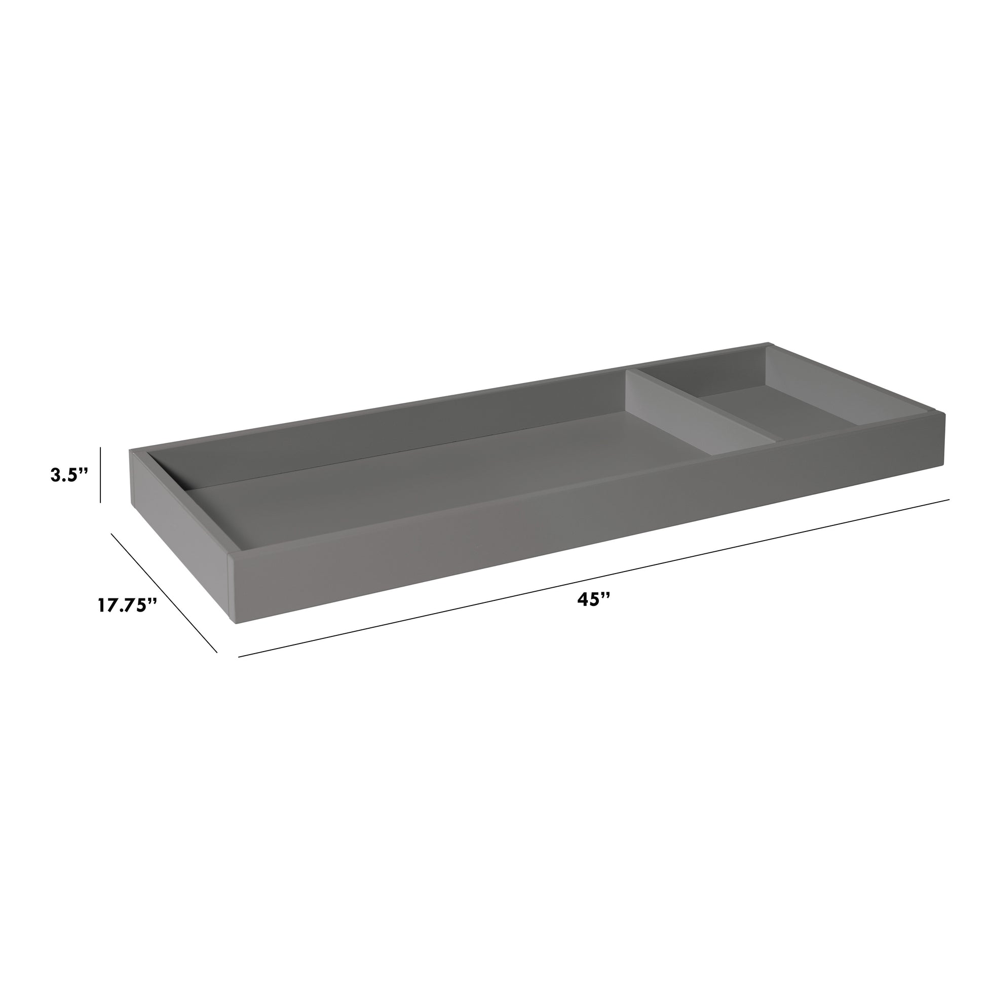 M0619SL,The MDB Family,Universal Wide Removable Changing Tray in Slate