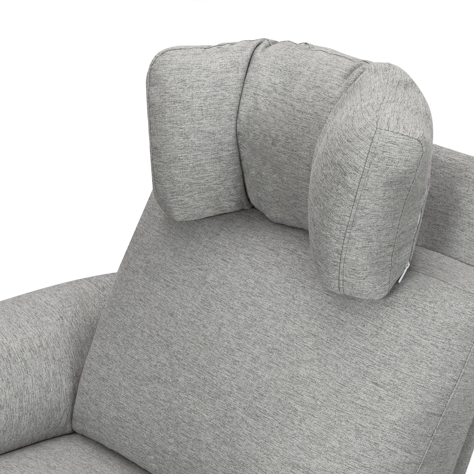 M24386FTG,DaVinci,Suzy Flex Swivel Recliner w/ Adj. Arms & Headrest in Frost Grey