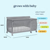 M5582G,DaVinci,Kalani 4-in-1 Convertible Crib & Changer in Grey