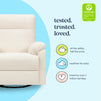 M24387CCB,DaVinci,Suzy Swivel Recliner in Cozy Cream Boucle