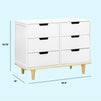 W4926WN,DaVinci,Marley 6-Drawer Double Dresser in White/Natural