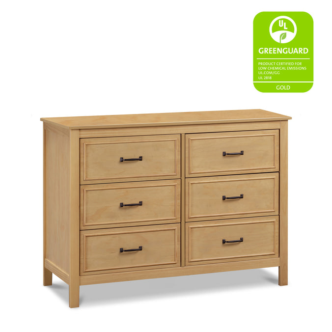 M12826HY,Charlie 6-Drawer Double Dresser in Honey