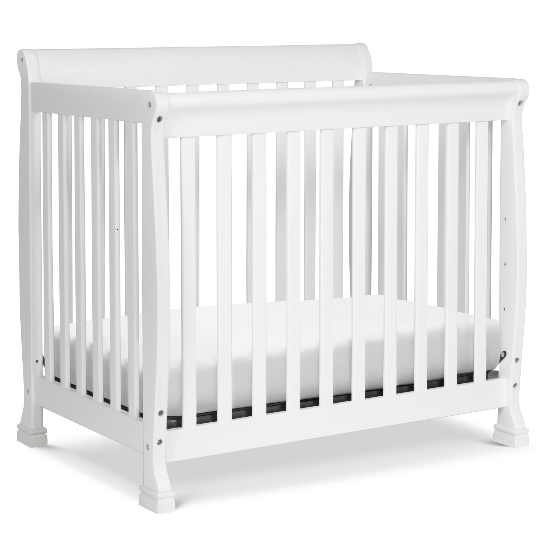 M5598W,DaVinci,Kalani 4-in-1 Convertible Mini Crib in White Finish