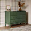 M5966FRGR,DaVinci,Jayden 6-Drawer Double Wide Dresser in Forest Green