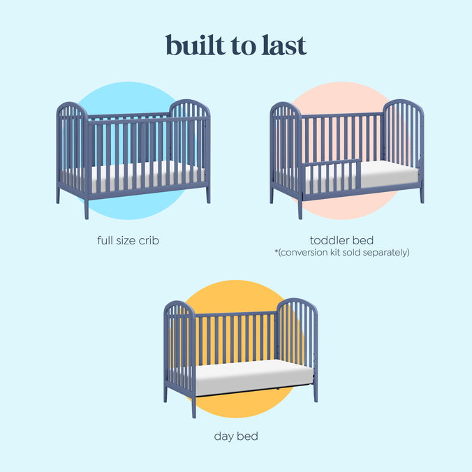 M23901CVB,DaVinci,Beau 3-in-1 Convertible Crib in Cove Blue