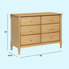 M7326HY,DaVinci,Jenny Lind Spindle 6-Drawer Dresser in Honey